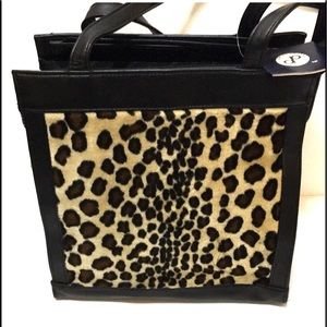 NWT Leopold Faux Fur Shoulder Bag.